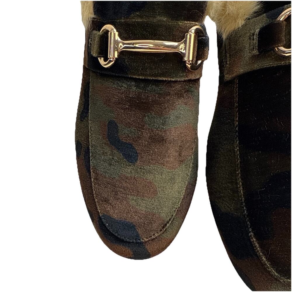 Steve Madden Jill Camo Women's‎ Slides Fur Loafer Size 6 Shoe NWB
